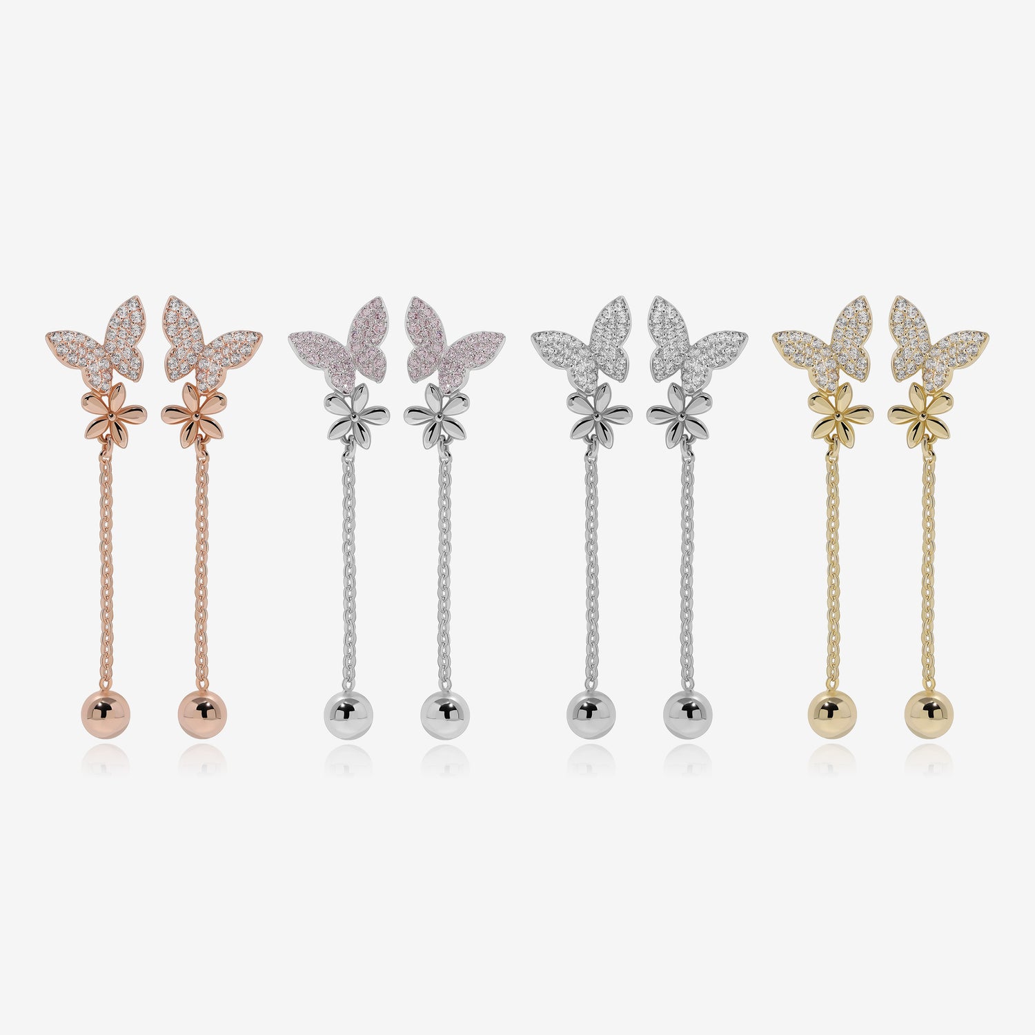 Botanical Butterfly Earrings
