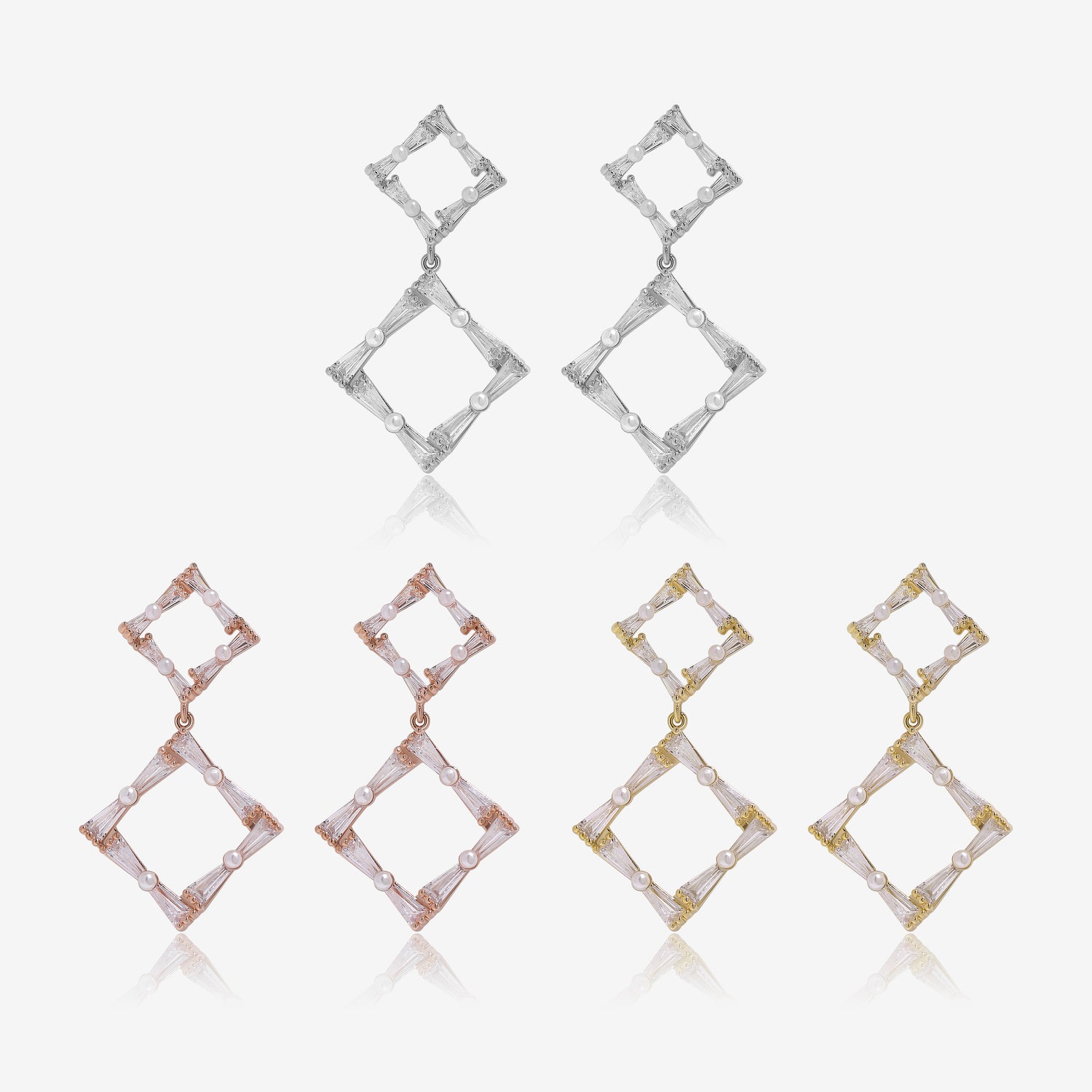 Diamond Pearl Earrings