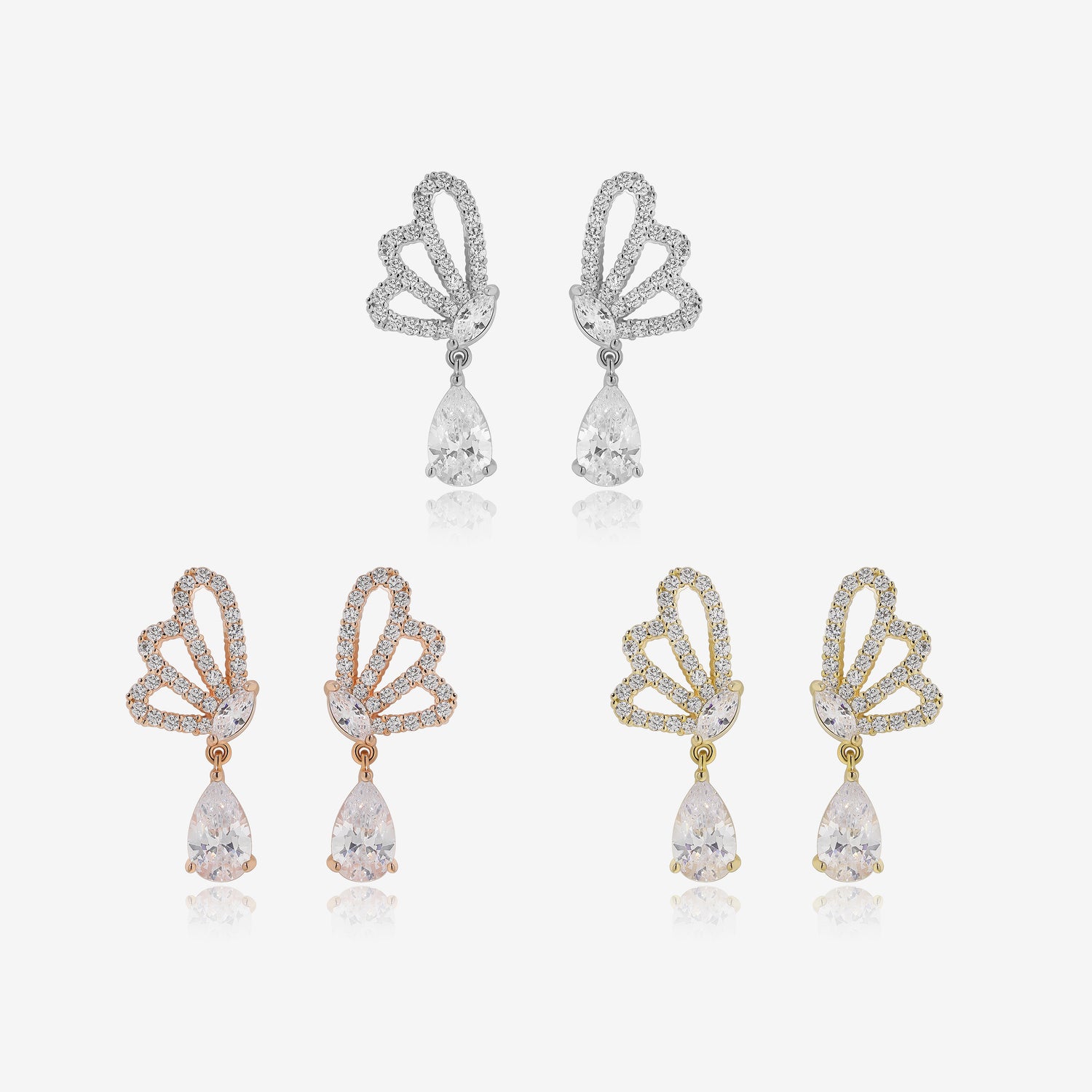 Diamond Butterfly Wings Earrings