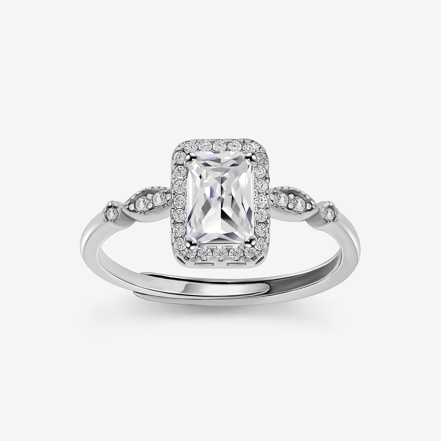 Princess Emerald-Cut Engagement Ring