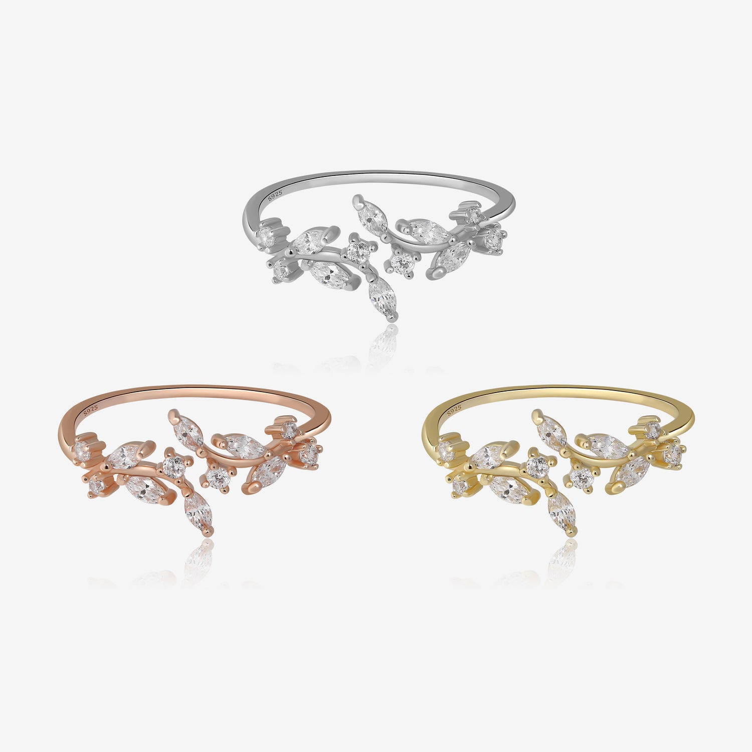 Diamond Leaf Ring