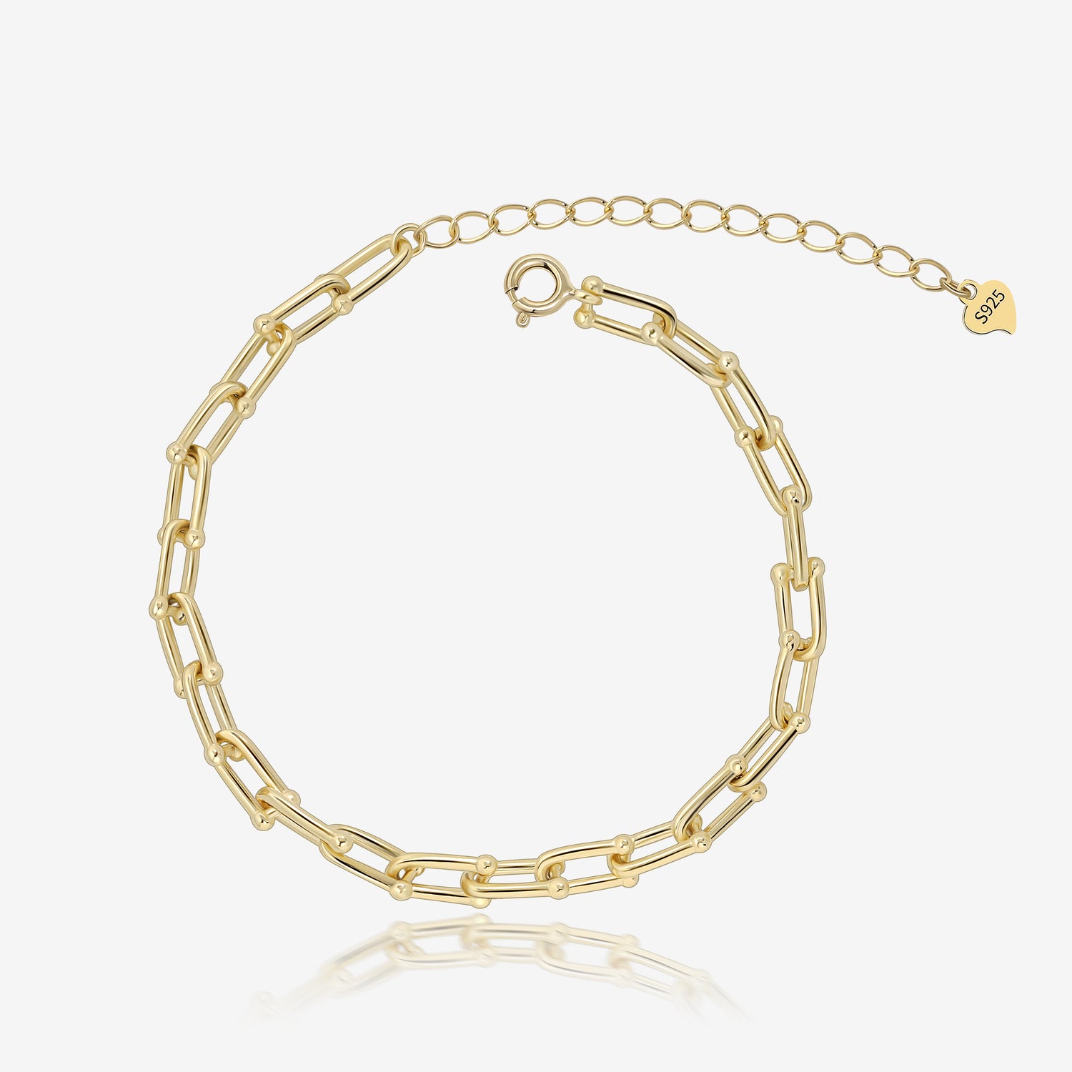 Thick Paperclip Chain Bracelet