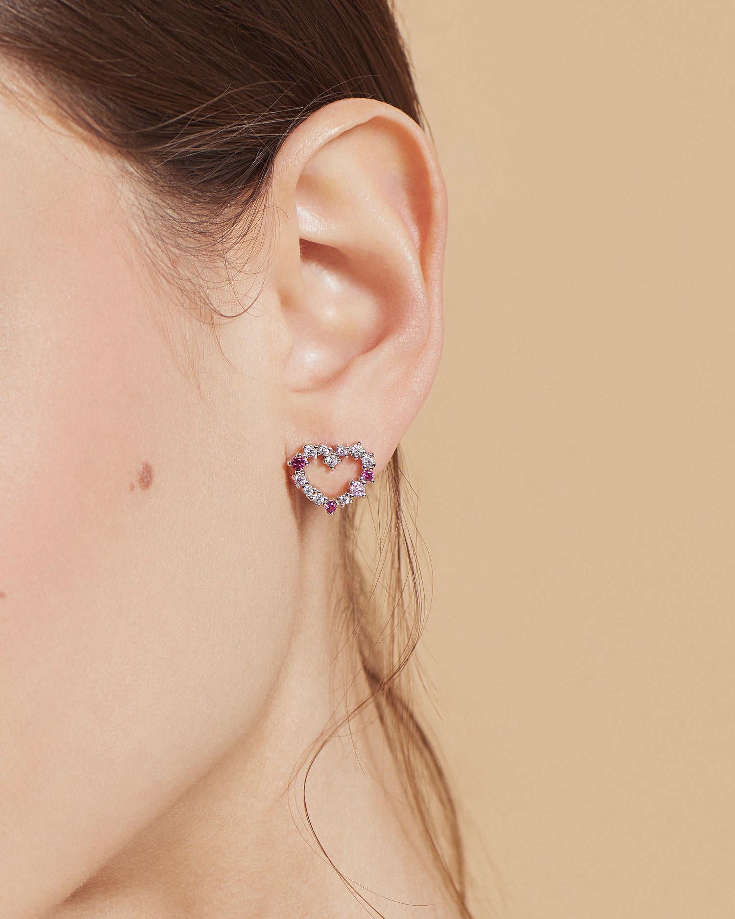 Pink Hearts Earrings
