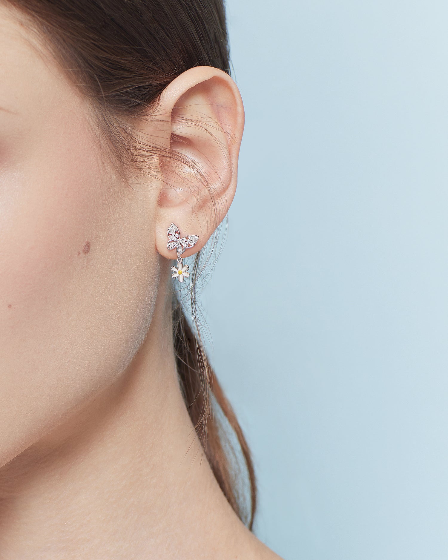 Floral Butterfly Earrings