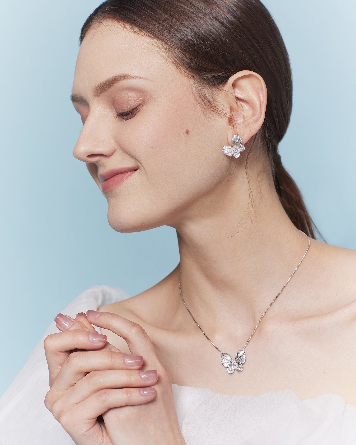 Diamond Butterfly Necklace