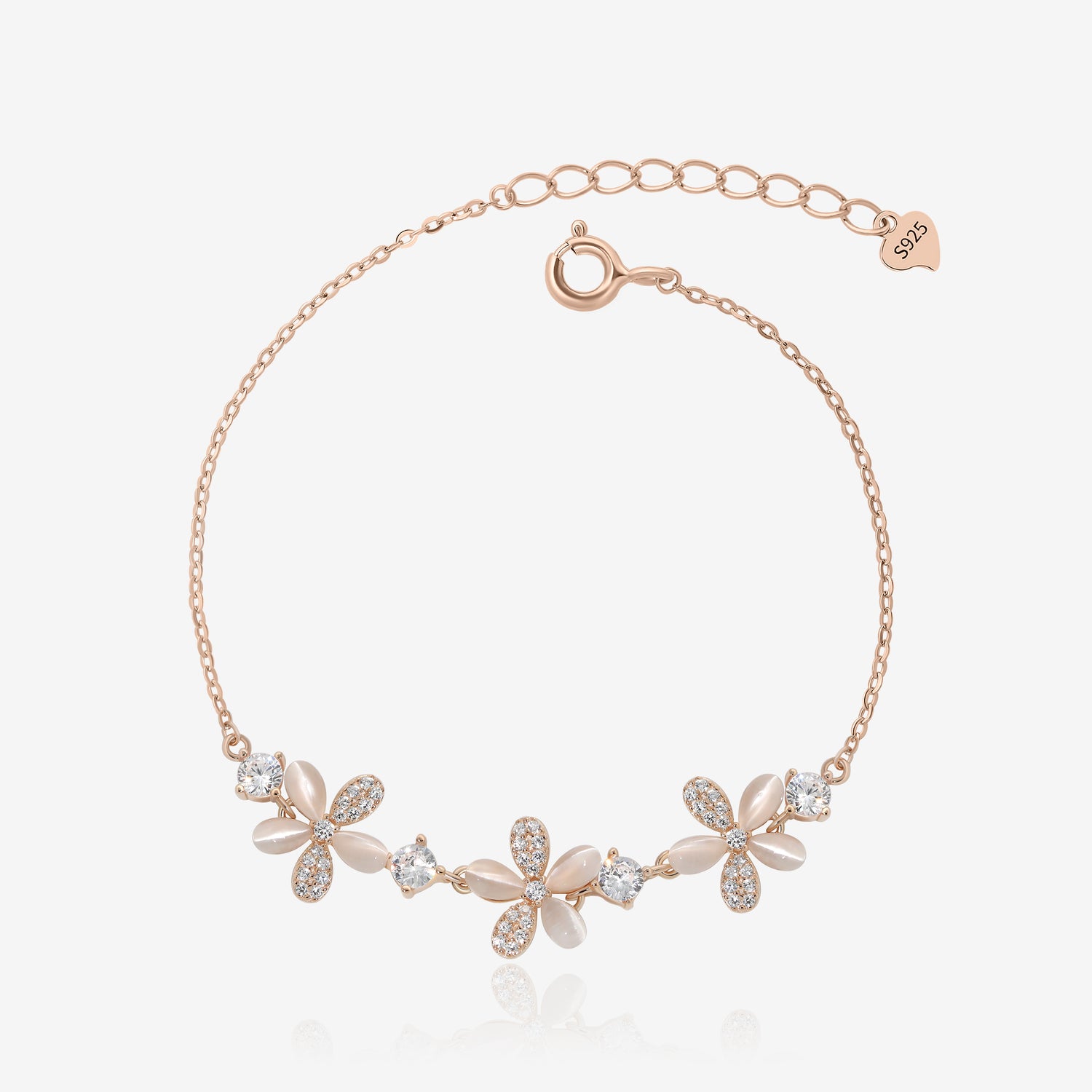 Cat's Eye Floral Bracelet