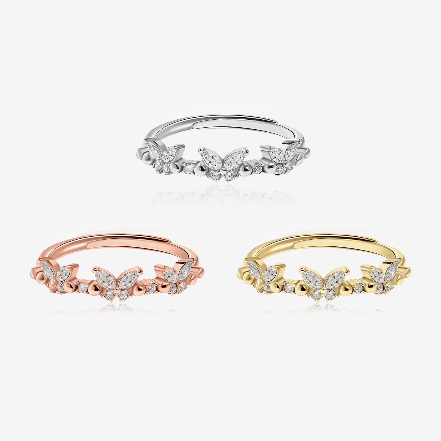 Diamond Butterfly Ring