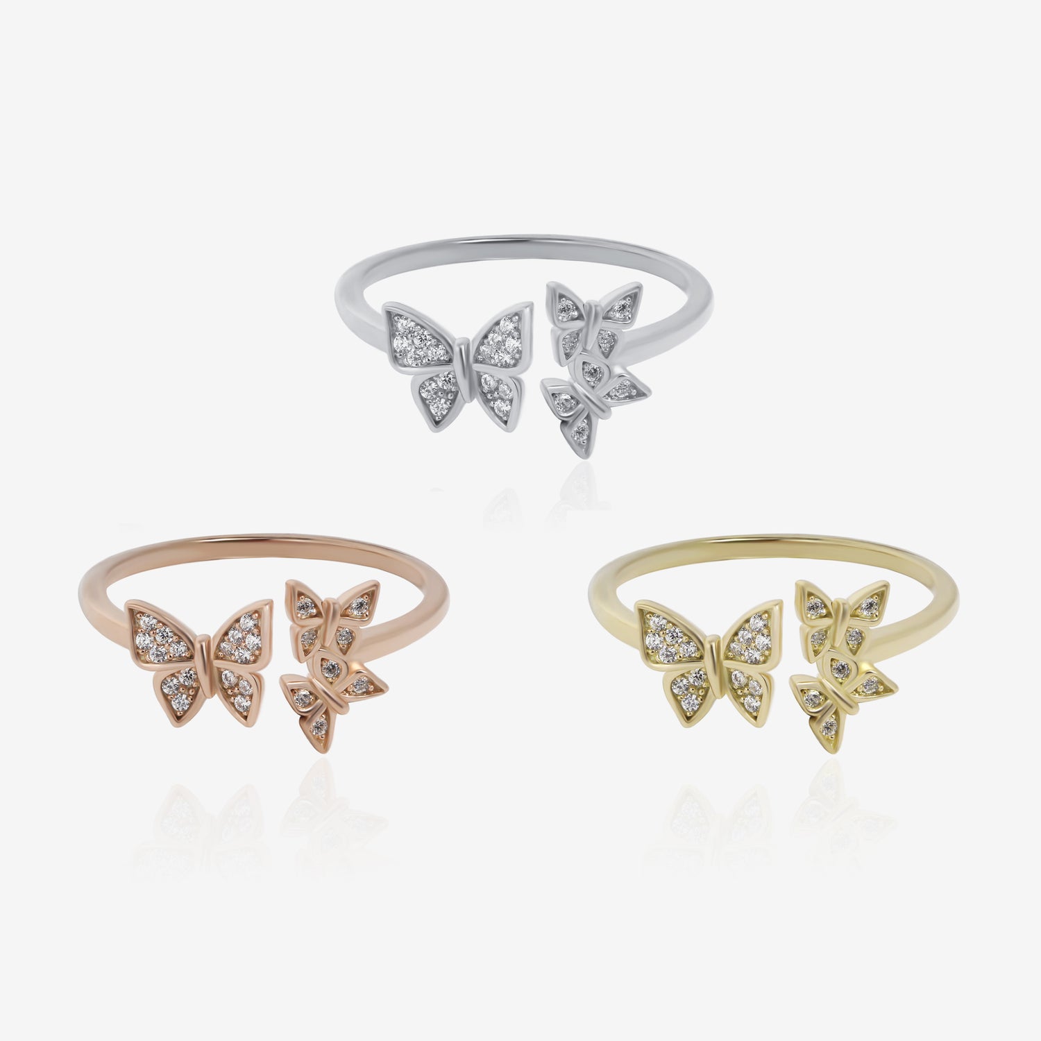 Fly Butterflies Ring