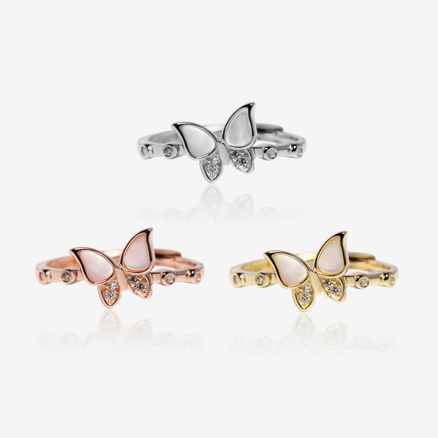 Mother of Pearl Butterfly Ring