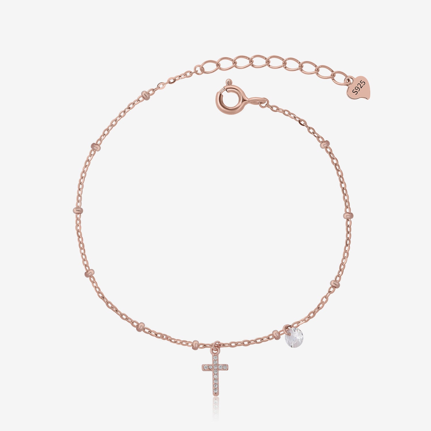 Diamond Cross Anklet