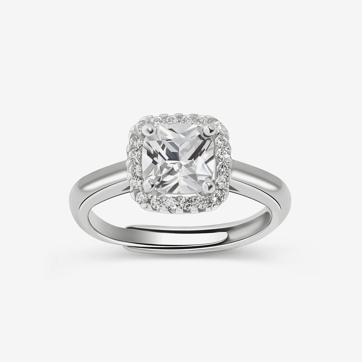 Classic Halo Cushion Engagement Ring