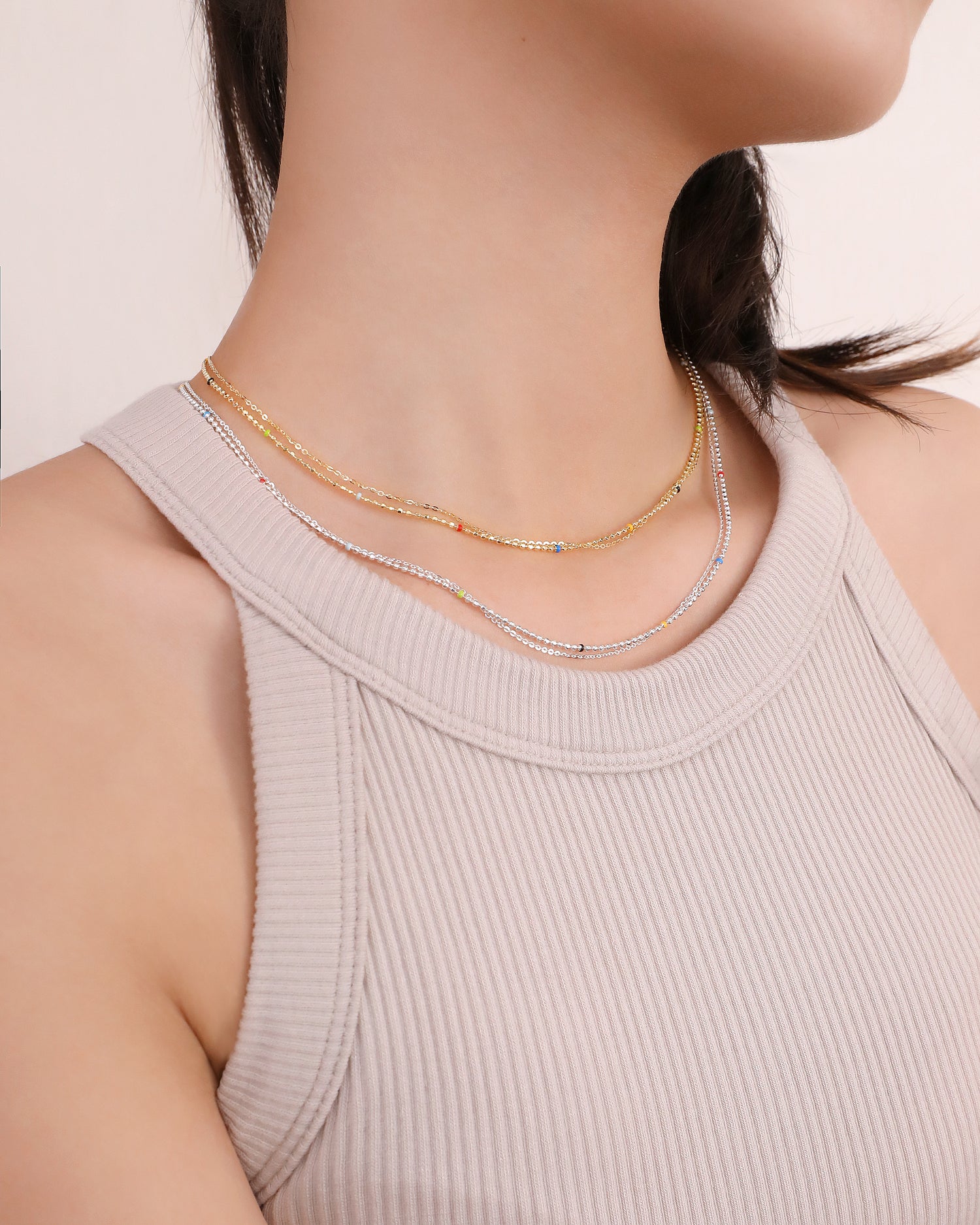 Dainty Colorful Beads Necklace