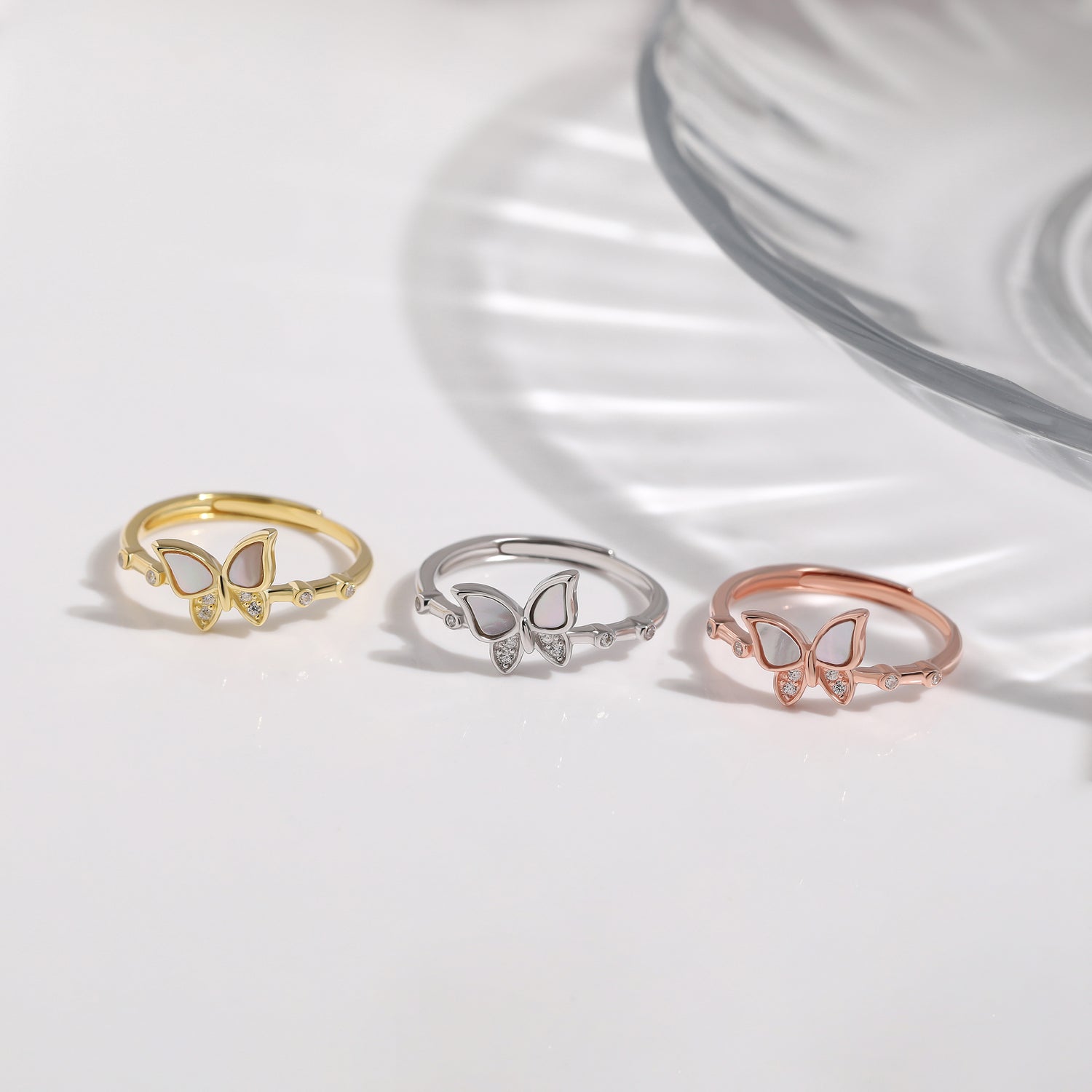 Mother of Pearl Butterfly Ring