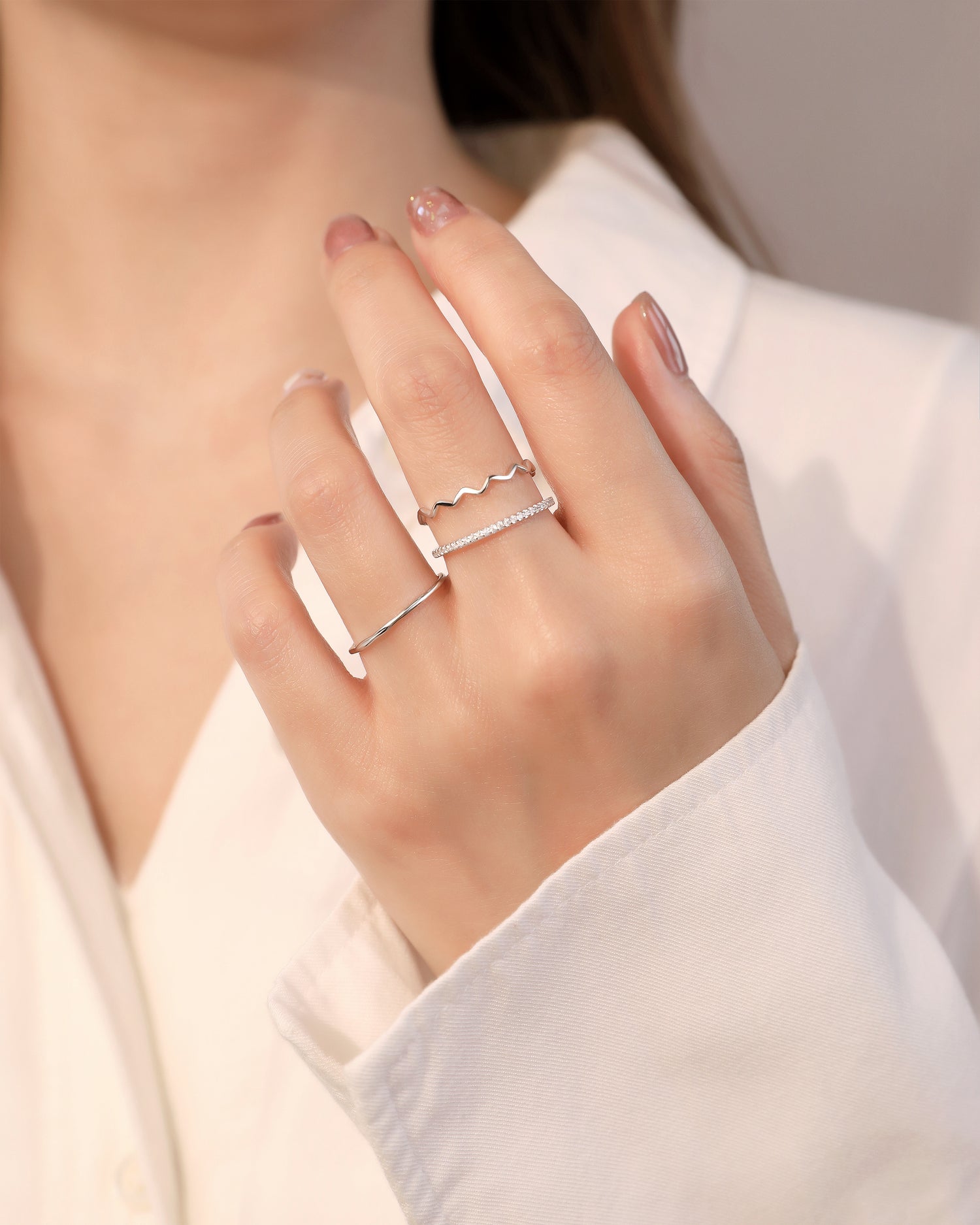 Thin Stacking Rings Set