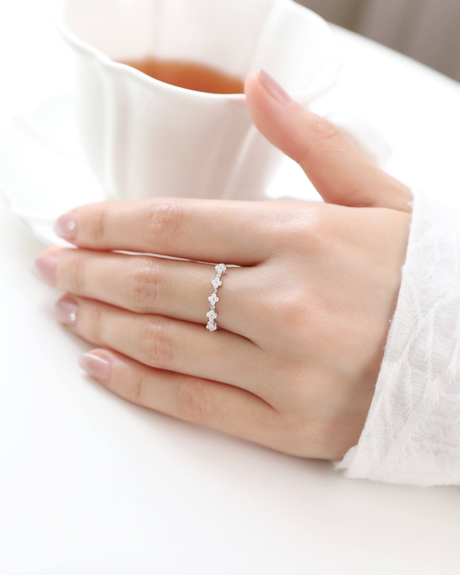 Little Flower Pearl Ring
