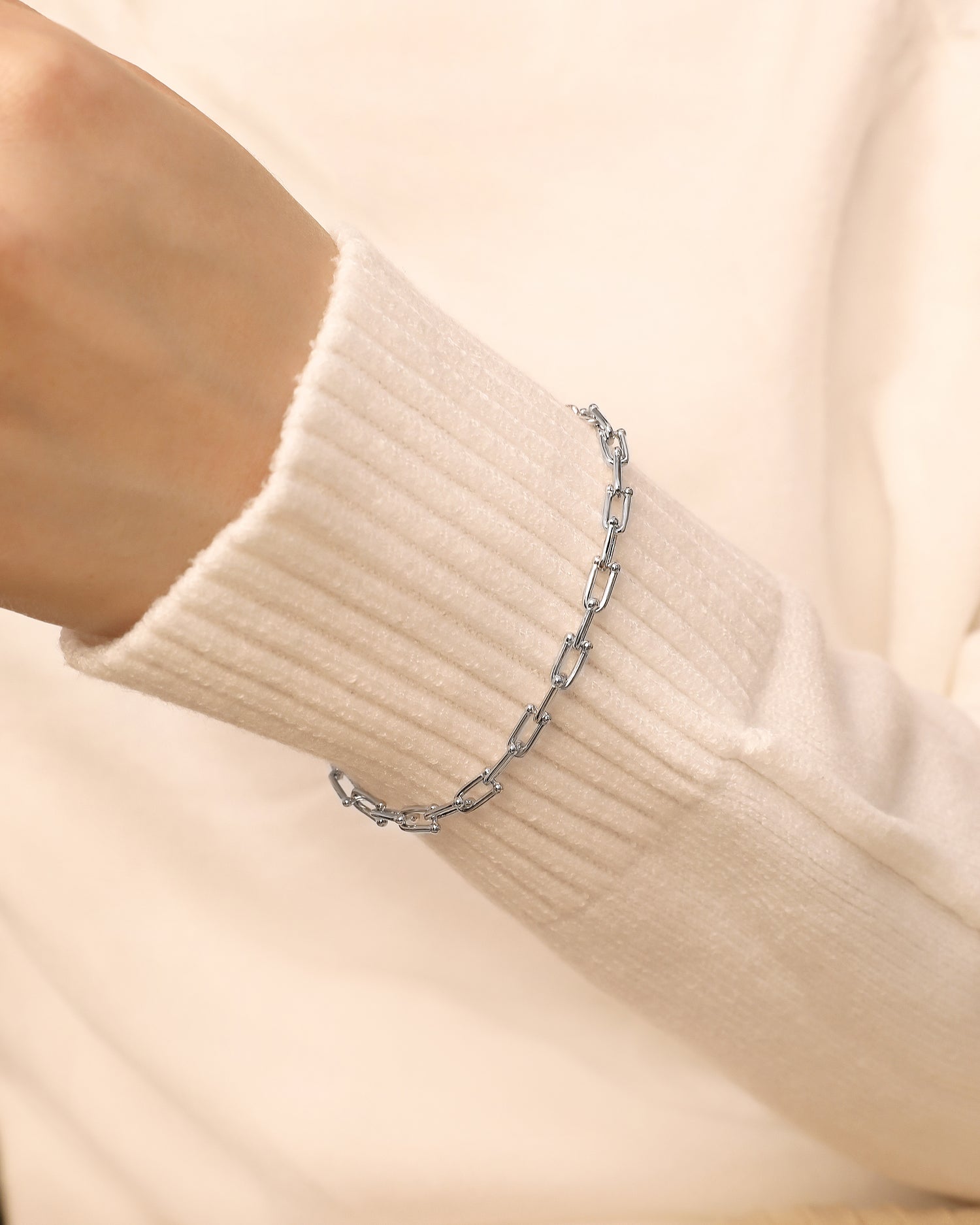 Thick Paperclip Chain Bracelet