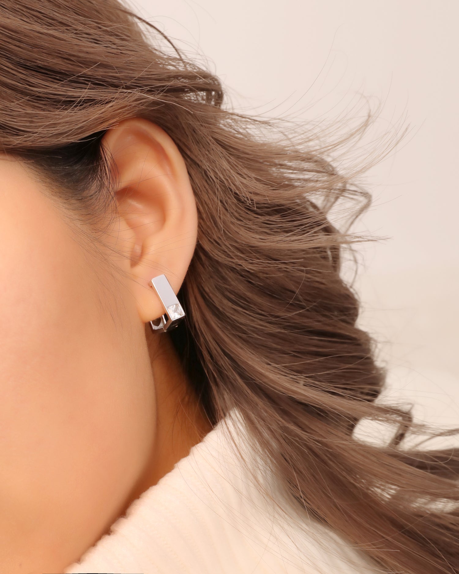 Diamond Hearts Block Hoops