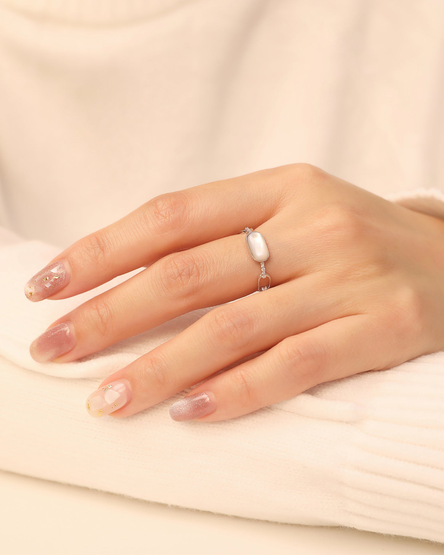 Chic Mother of Pearl Ring