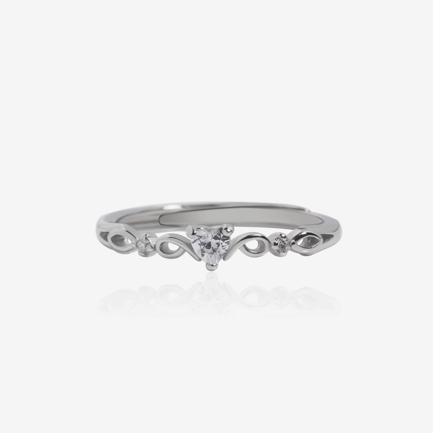 Princess Heart Shape Stone Ring