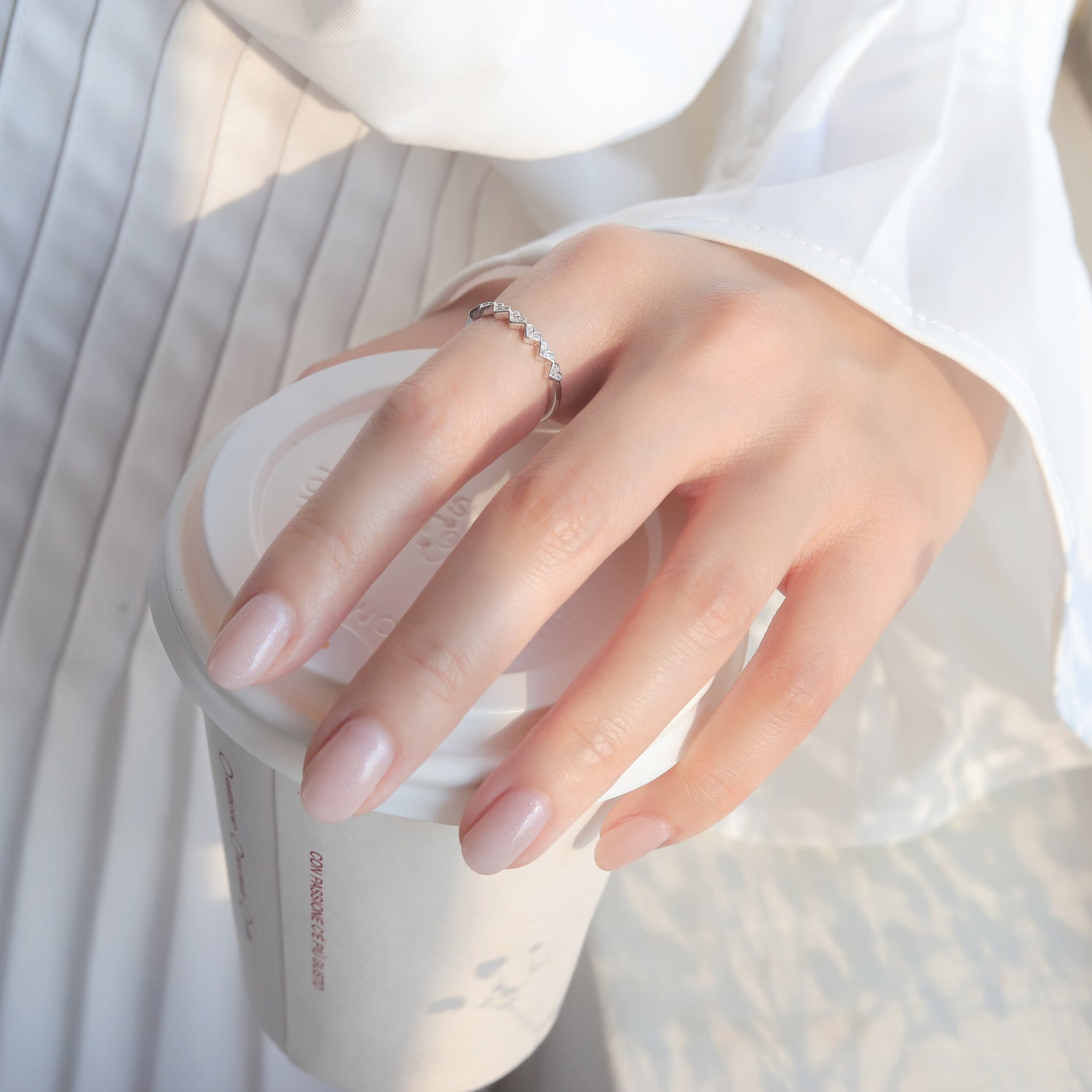 Simple Hearts Stackable Ring