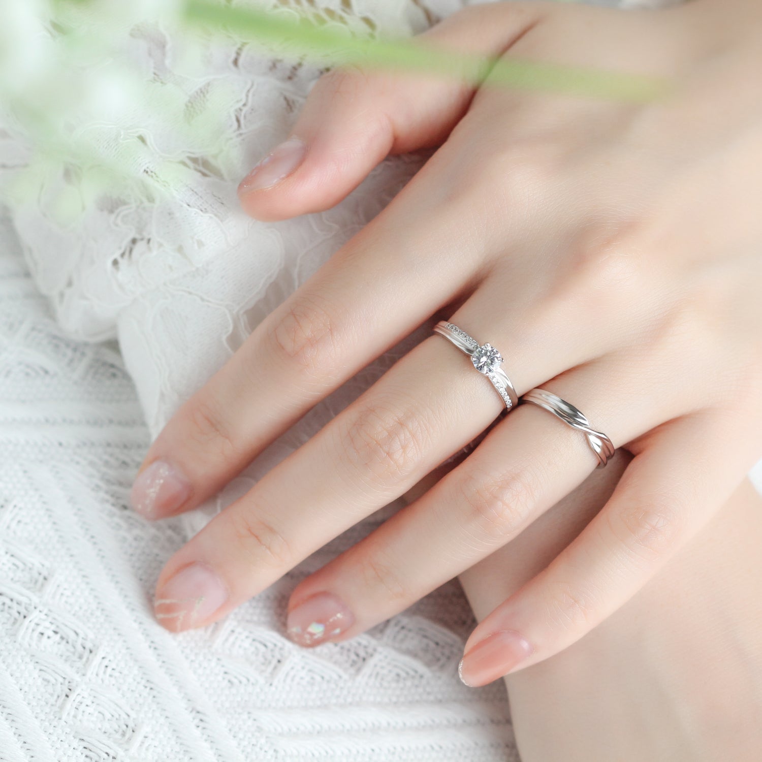 Classic Diamond Ring Set