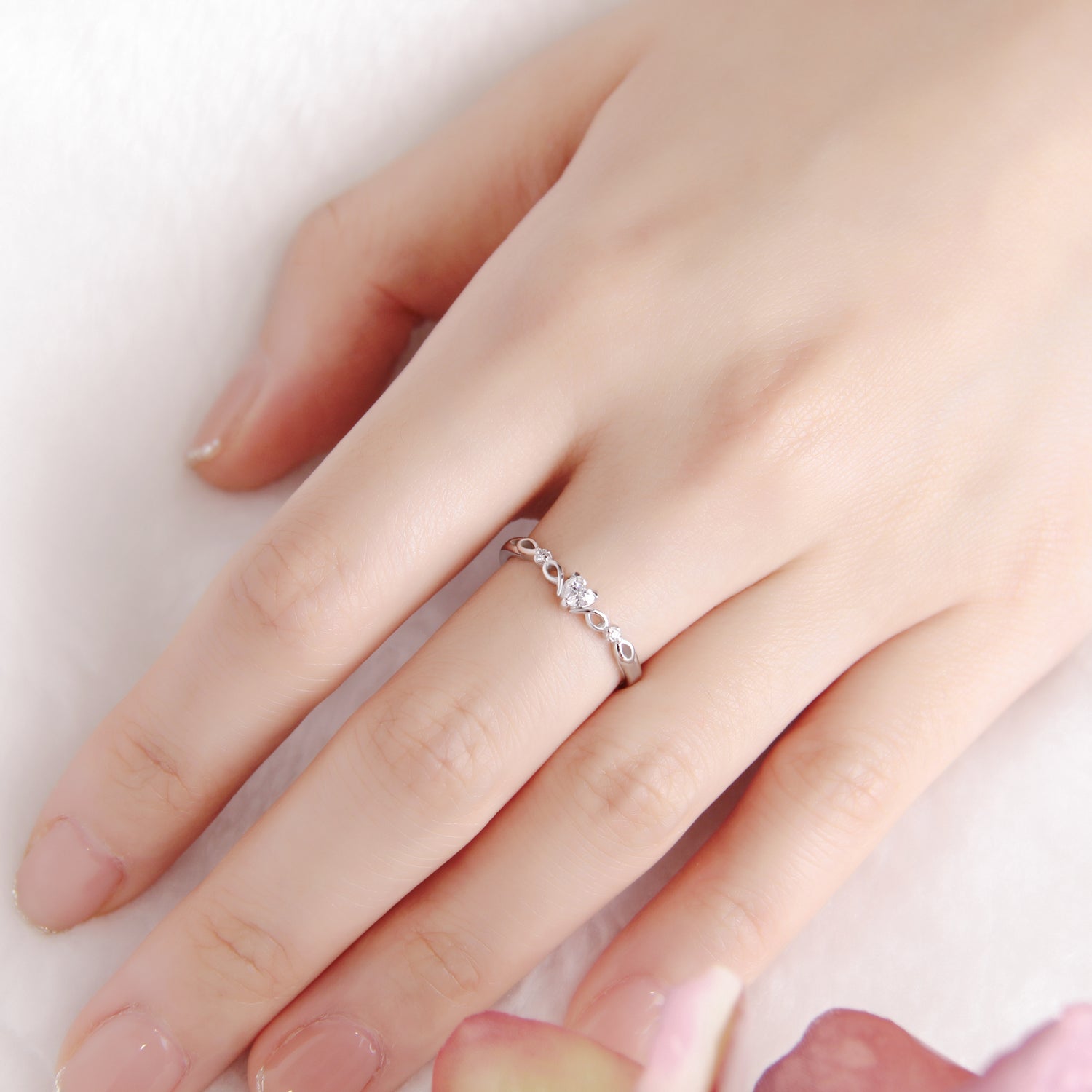 Princess Heart Shape Stone Ring