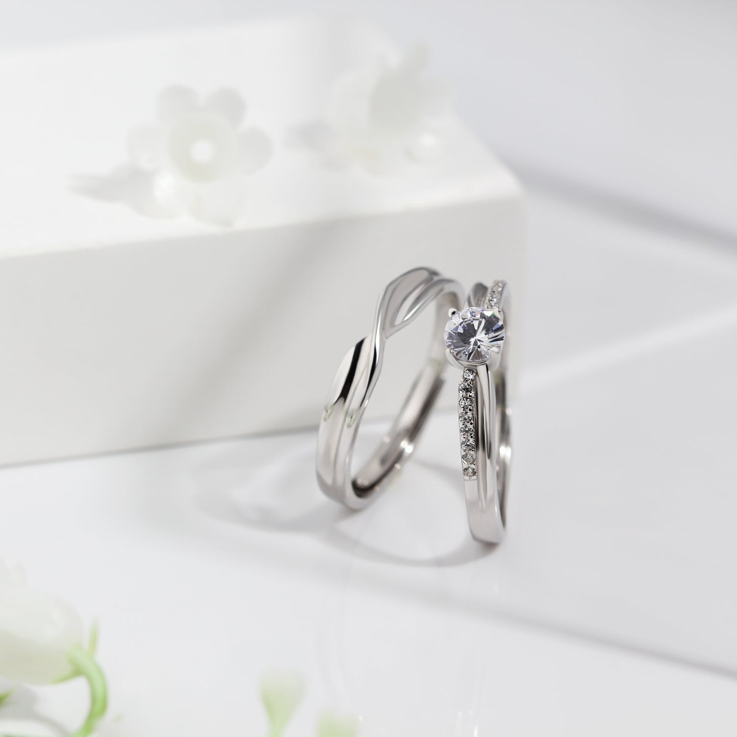 Classic Diamond Ring Set