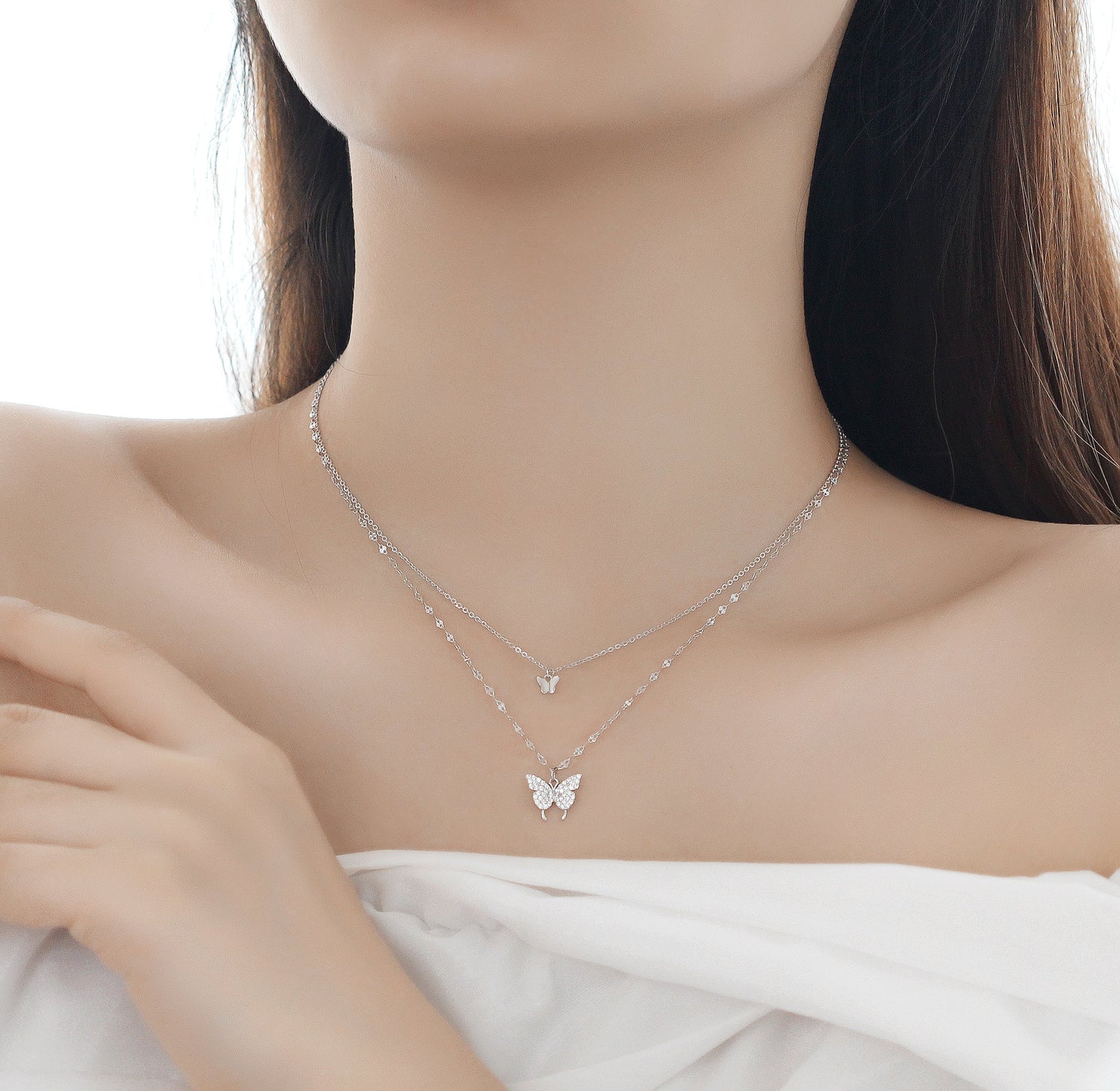 Message Card Butterfly Necklace