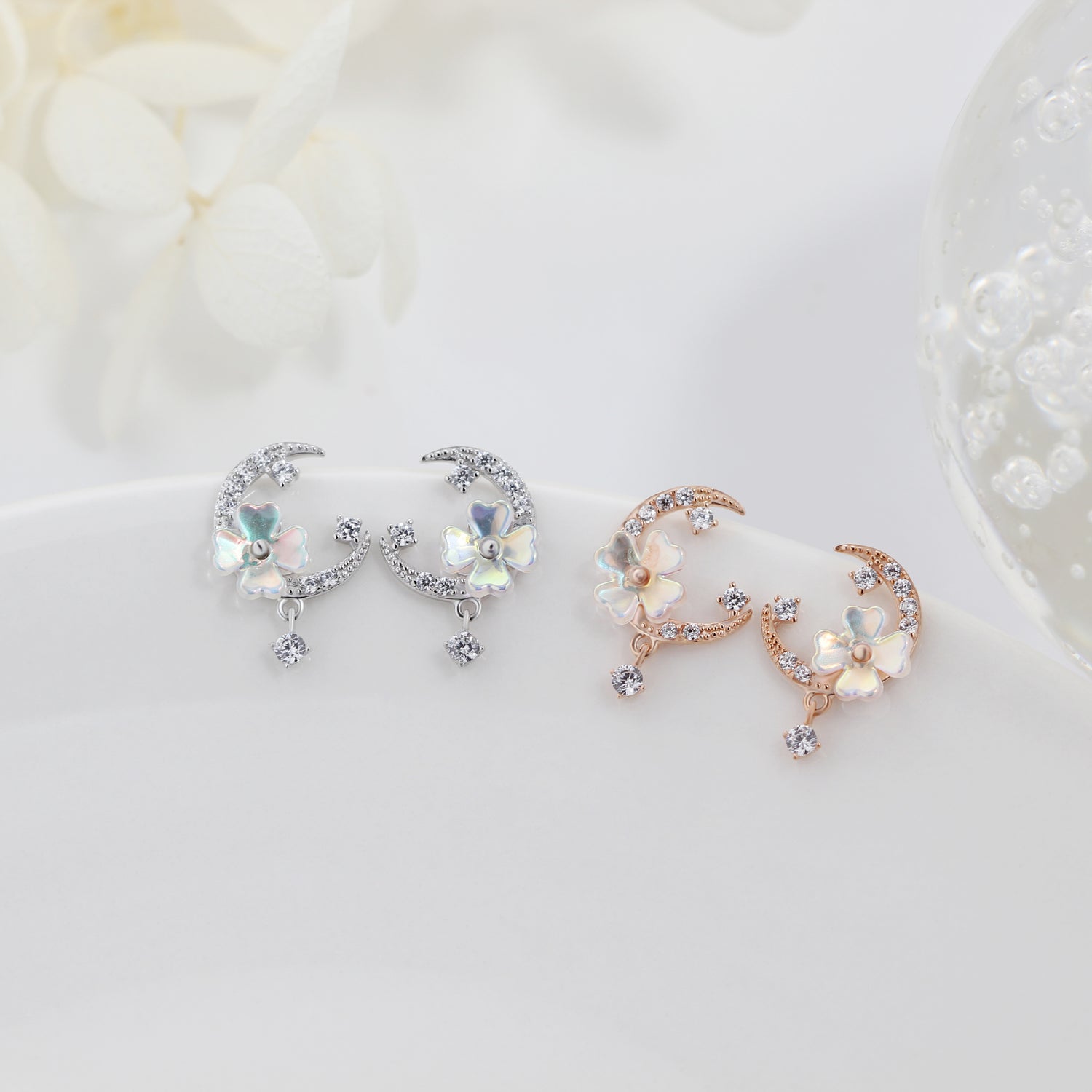 Moon Flower Earrings
