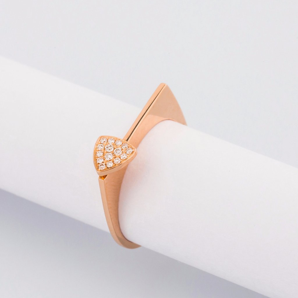 18K Rose Gold Beautiful Edge Ring