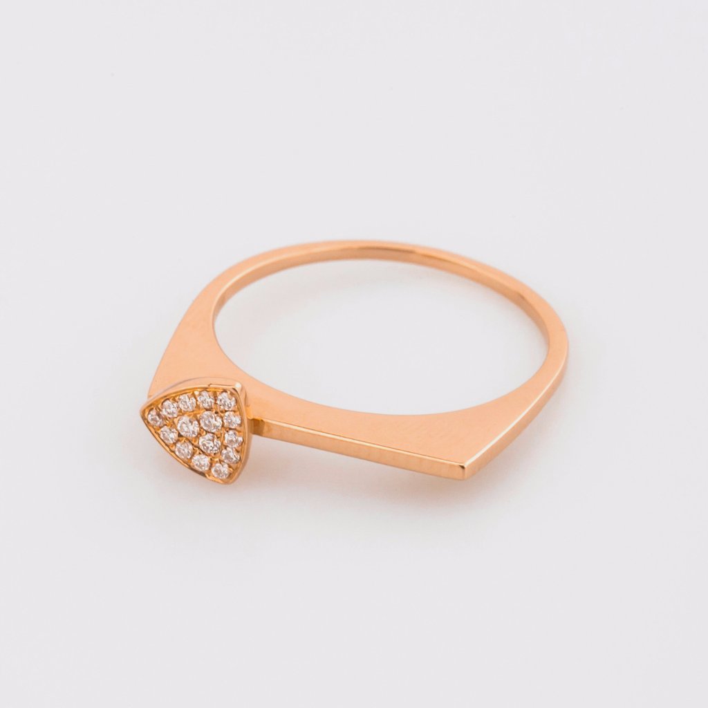 18K Rose Gold Beautiful Edge Ring