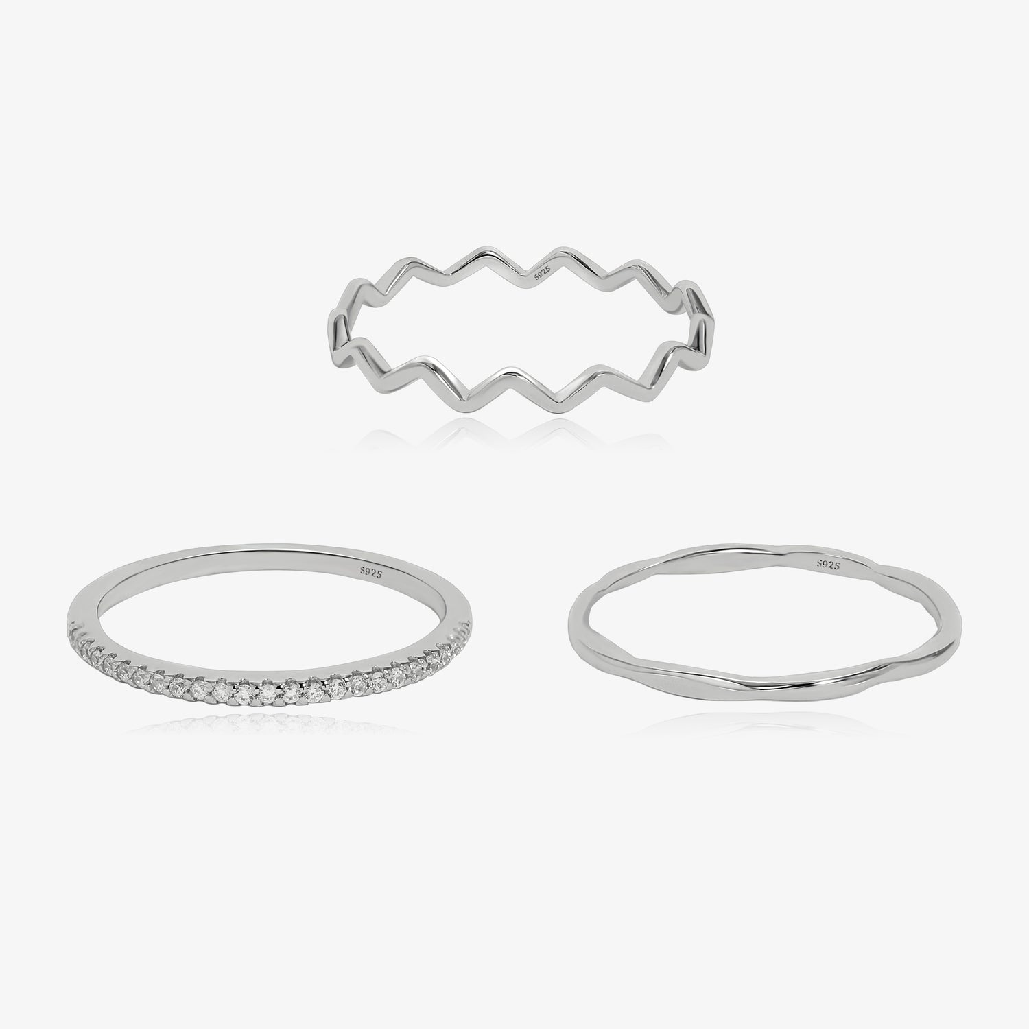 Thin Stacking Rings Set