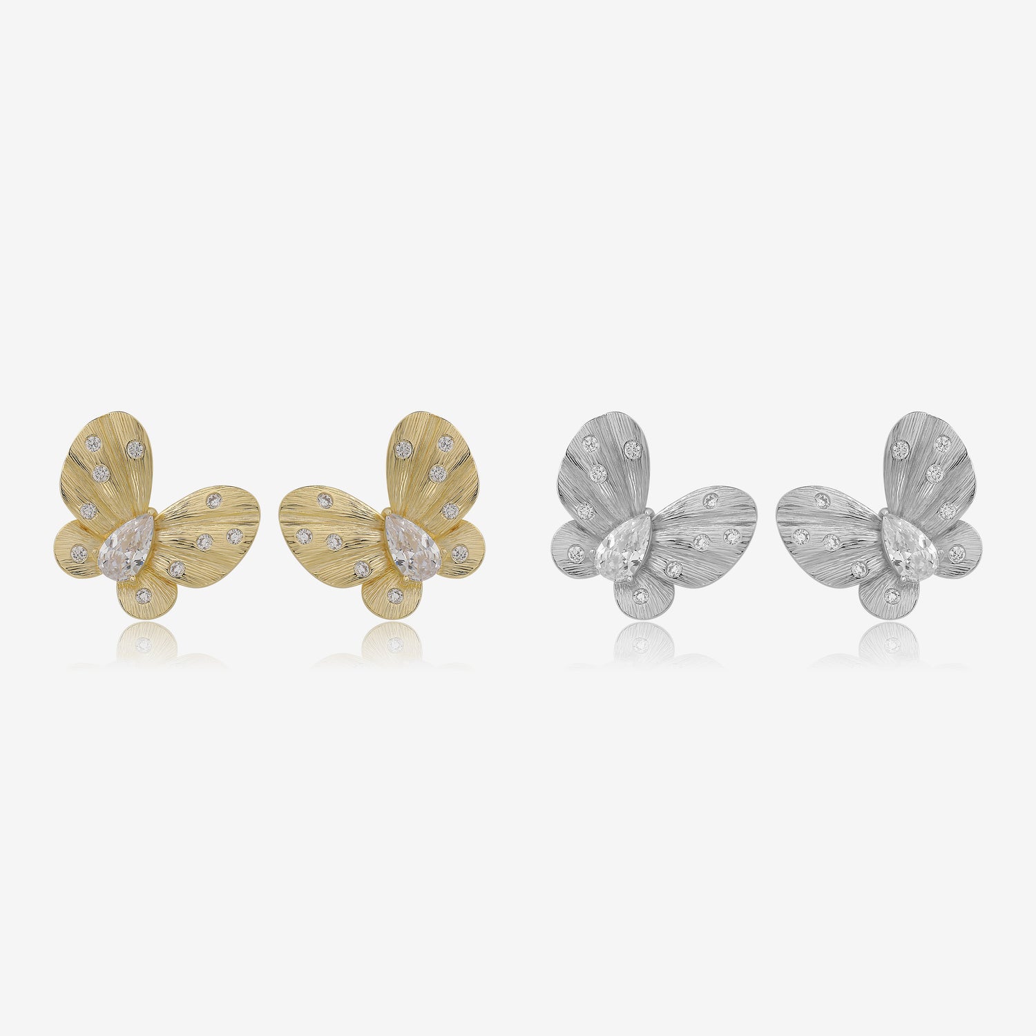 Diamond Butterfly Earrings